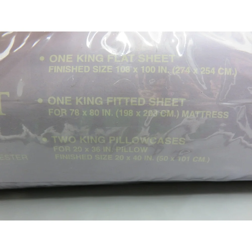 Signature King Bed Set 4pc Floral Rose Pink Green Deep Pocket Cotton Blend New